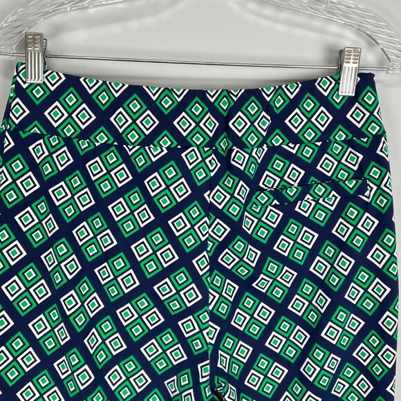 Katherine Way Womens Panama Pull On Ankle Pants Double Diamond Green size 8 - Picture 7 of 11